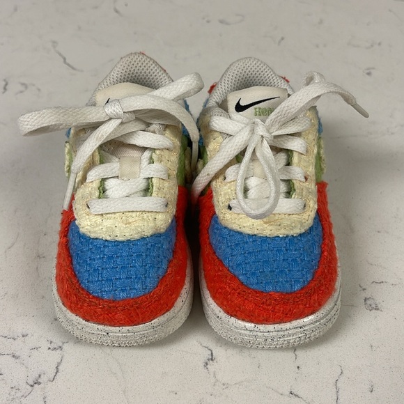 NIKE FORCE 1 LOW LV8 NEXT NATURE TD 'HEMP - MULTI' SIZE 6 C TODDLER DV2194 400 - Picture 4 of 16